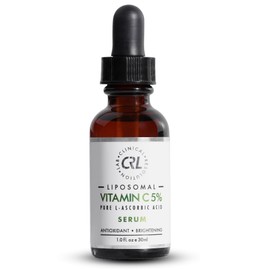 Clinical Resolution Liposomal Vitamin C 5% Serum For Face Anti Aging Formula with, Hyaluronic Acid, Vitamin E Brightening Serum Improve Dark Spots, Tone, Fine Lines & Wrinkles (1.0 fl oz / 30ml)