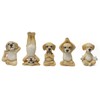 Yoga Dog Figurine Set Dog Doing Yoga Statue Miniature Garden