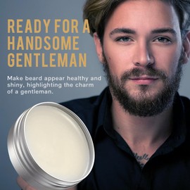 Vanilla Beard Balm (4 Oz), Beard Balm for Men, with Olive Fruit Oil, Coconut Oil, Shea Butter, Jojoba Seed Oil - Styles, Strengthens & Softens Beards, Leave in Conditioner Wax for Men