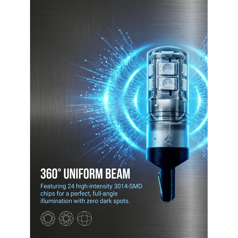 AtomBulb T10 Bulb 194 Bulb 168 2825 W5W 6000K White