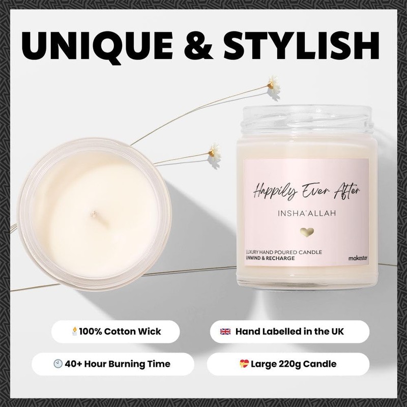 Islamic Wedding Gifts - Luxury Soy Wax - Vanilla, Jasmine,