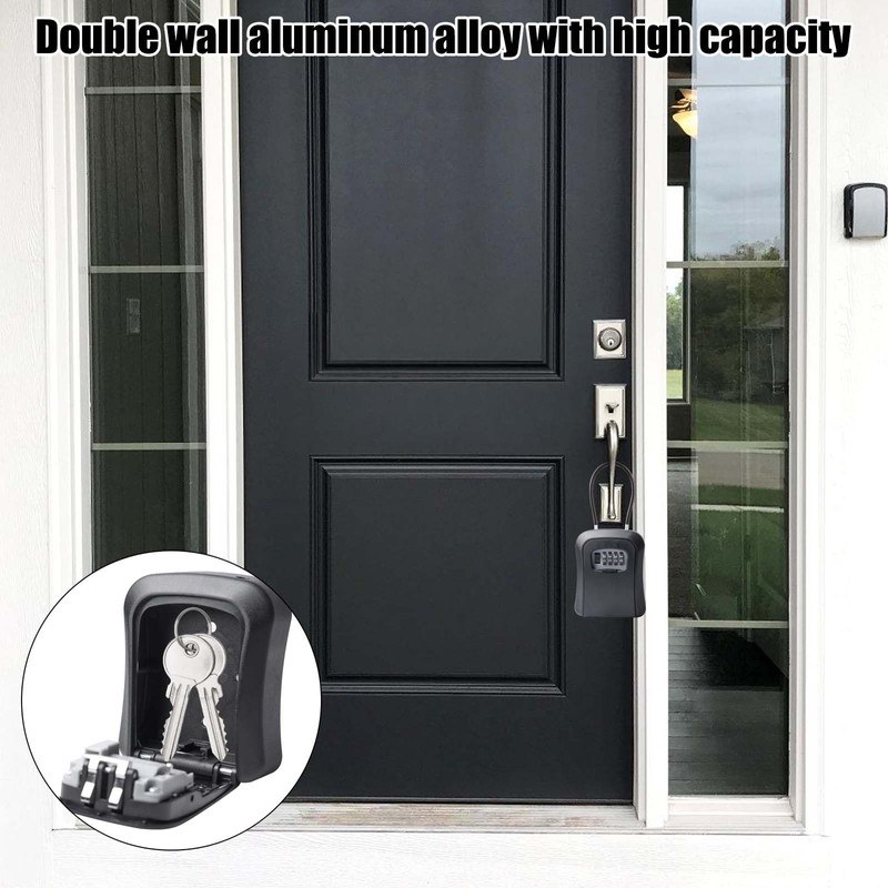 Behogan Set of 2 Key Safe with Number Code, Key