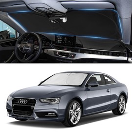 Windshield Sun Shade Fit for 2023 Dodge Challenger Coupe Avenger Charger Front Window Shades Cover for Dakota Durango Sun Visor Protector 210T Reflective Cool Car Accessories (59.8" X 31.5")