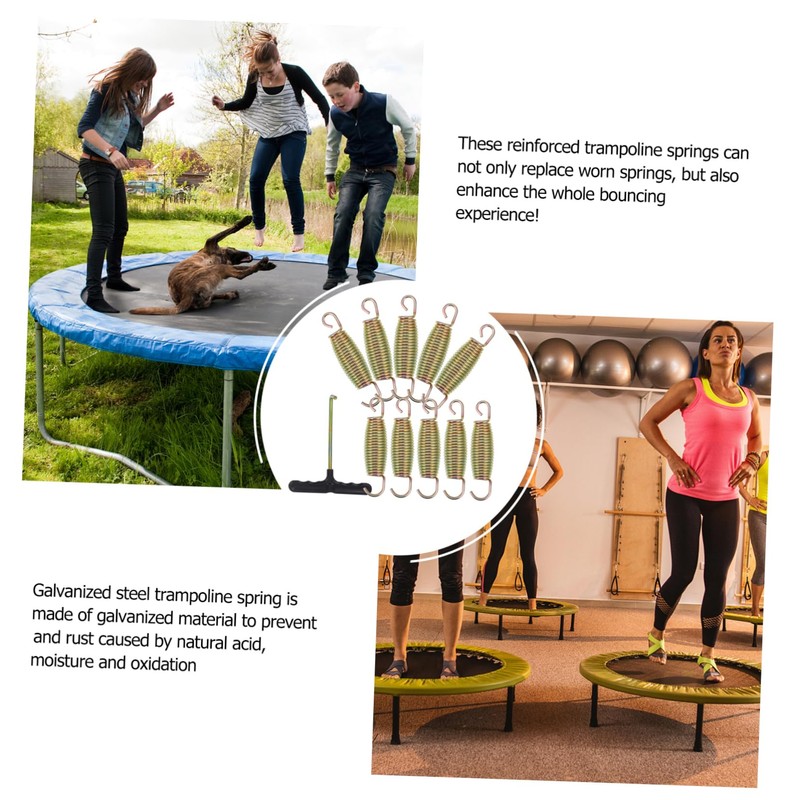 BESPORTBLE Trampoline Spring Replacement Zinc Coated Steel Springs Bounce Activity
