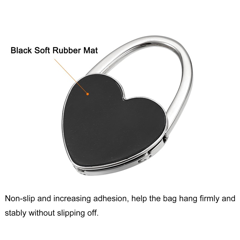 sourcing map Foldable Purse Hook, 2.76"x1.77"(LxW) Metal Portable Handbag Hanger