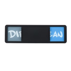 PATIKIL Dishwasher Magnet Clean Dirty Sign, 7 x 2 Inch Clean & Dirty Dishwasher Indicator Slider Black Acrylic Magnet Sign Laundry Kitchen Gadgets, Blue & Grey
