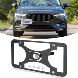 License Plate Frames License Plate Cover Licence Plate Frame Holder License Plate Bracket License Plate Protector Metal License Plate Frame No-Drill License Plate Holder for Volvo XC60 2018-2023