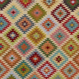 Kt KILOtela - Jacquard Goblin Recycled Upholstery Fabric for Chairs, Cushions, Sofa, Heavy Duty, Width 280 cm, Choice of Length 50 by 50 cm, Ixhuatan Diamonds