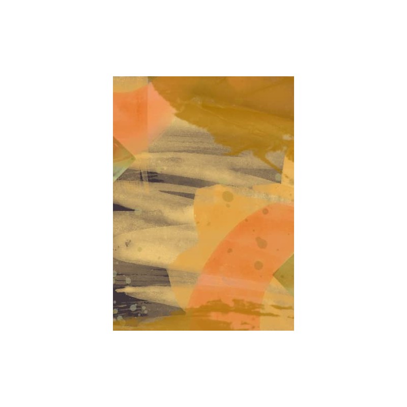 Journal: Yellow, Orange, Black Abstract