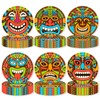VDESFUEBY 60Pcs Tiki Party Paper Plates Hawaiian Tropical Party Supplies