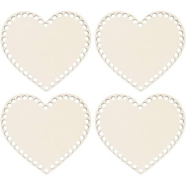 12 PCS Love Wooden Bag Base, DIY Wooden Weaving Purse Crocheting Supplies Bag Bottom Crochet Heart-Shaped Bag Base Bag Shaper Base (Style1)