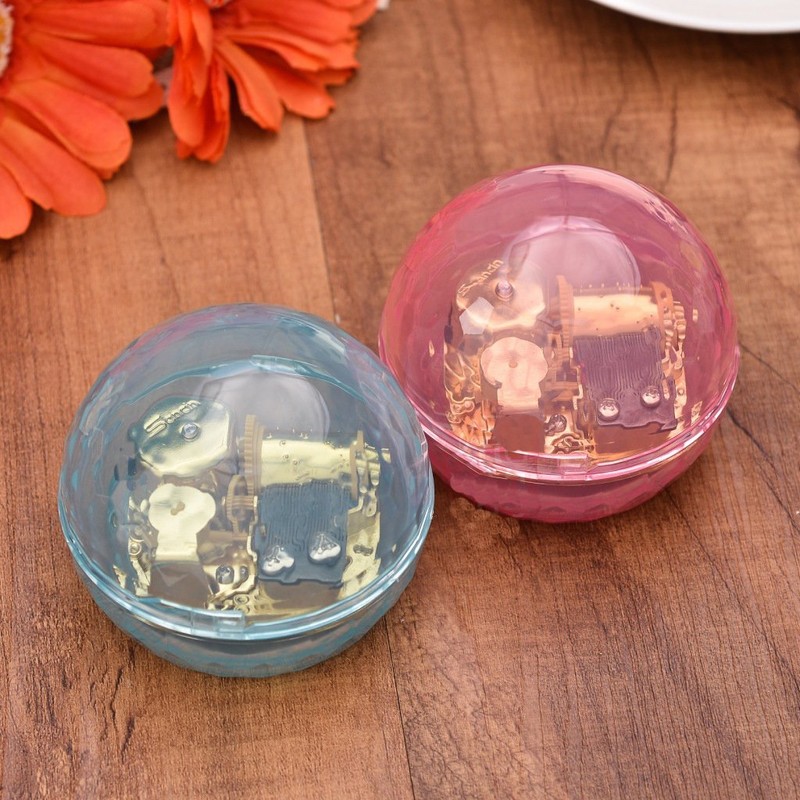 YouTang(TM) Ball-Shaped Creative Transparent Acrylic 18-Note Wind-up Musical Box,Musical Toys,Tune:Amazing