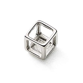 Leger T31 Pendant Dice, Titanium, Top Only, Made in Japan, Hypoallergenic, Titanium Metal, No Stone