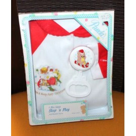 SLEE AND PLAY NEW 2-PIECE INFANT VINTAGE BABY HAVE A BEARY MERRY CHRISTMAS LARGE 22/26 LBS