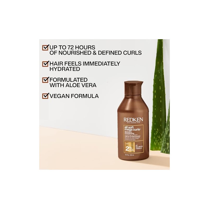 REDKEN-Shampoo All Soft Mega Curls de Redken |Shampoo para nutrir