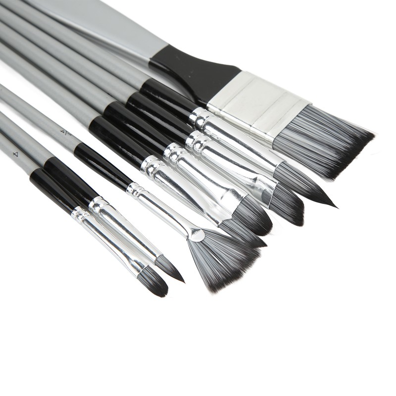 8Pcs Paint Brush Paintbrush Pen Soft Nylon Wool with Storage