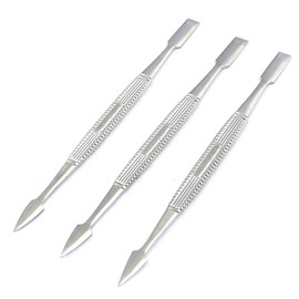 OdontoMed2011® Lot Of 3 Professional Nail Cuticle Pusher Chrome Plated Stainless Steel DM