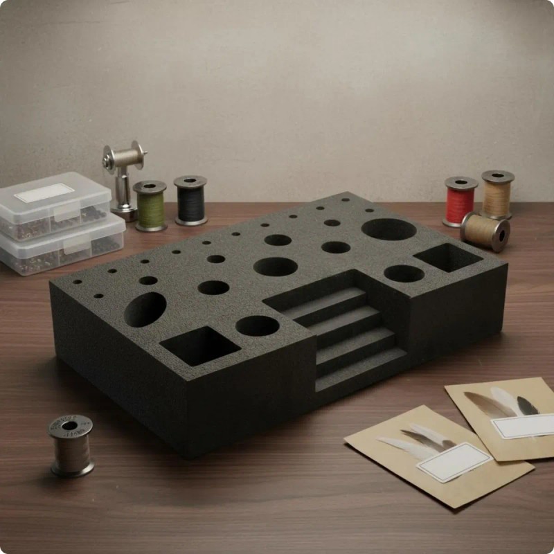 Fly Tying Tool Station Black Craft Storage