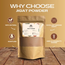 Devinez Natural Jigat Powder (200gms or 7.05 O.z) - A Grade, for DIY Incense Sticks, Doop Cone, Sambrani, DIY Agarbatti Making