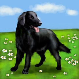 CafePress Flat Coated Retriever Park Memory Keepsake Jewelry Box, 5"x5"x3.75"