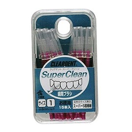 Clear Dent Interdental Brush (Value) Size 1 Ultra Fine Point, 15 Pieces, Purple
