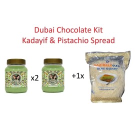La Clara Perla Dubai Chocolate Combo Kit - Crunchy Pistachio Spread 1500G - Kadayif/Kataif