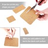 60 Pieces Self Adhesive Cork Coasters Squares/Round 4 x 4