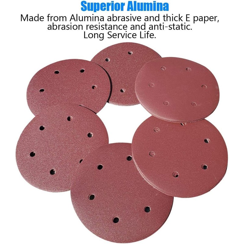 50 PCS 9 Inch 6 Hole 80 Grit Drywall Sanding