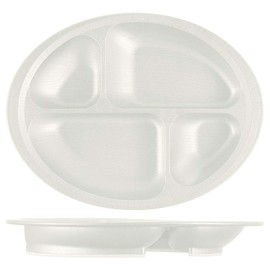 Skater NPLS2 Grain Wood Easy-To-Scoop Plate, Made in Japan