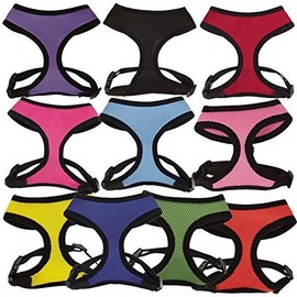 Anti Pull Breathable Mesh NO CHOKE Dog Harness Selections - 10 Colors & 5 Sizes(xLarge Blue Harness)