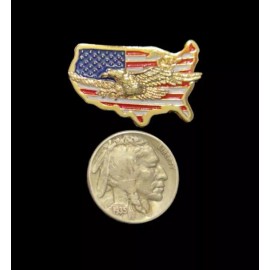Hat Pin Patriotic American Bald Eagle Gold Color NEW (P50-4)