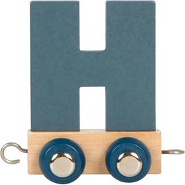 small foot Polar H Wooden Letter Train, Wooden Train, Can Be Individually Combined, for Decorating and Gifting, 12578