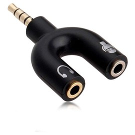 ELE-GATE adaptador divisor de sonido 2 en 1, puedes conectar tu micrófono y tus auriculares a una entrada de 3.5mm Podrás disfrutar de Ambas cosas, sin necesitad de desconectar
