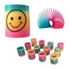 SHATCHI 12 Mini Rainbow Smiley Face Springs Slinky Pinata Party