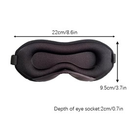 MUNSKT Manta 3D Contoured Eye Sleeping Mask, Blackout Eyelash Extension Adjustable Strap Masks for Women Men Kids Travel/Sleep/Nap