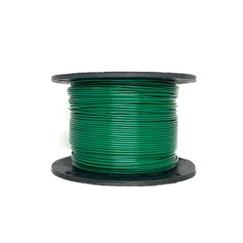 1/16" Coated to 3/32" Diameter, 7x7 Construction, Green Vinyl Coated Cable: 50, 100, 250, 500, 1000, 2500 Ft (1000 ft Reel)