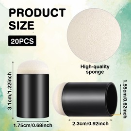 20Pcs Finger Paint Sponges,Sponge Applicators,Craft Sponge Daubers Set Craft Drawing Sponges for Art Paint Dabbers Art Supplies Applicator for Painting Arts Ink Crafts Chalk Card Making Drawing