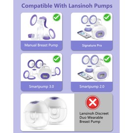4pcs Replacement Duckbill Valves Compatible with Lansinoh Hand Pumps/Signature Pro/Smartpump 2.0/Smartpump 3.0 Manual Pump, Replace to Lansinoh Valves