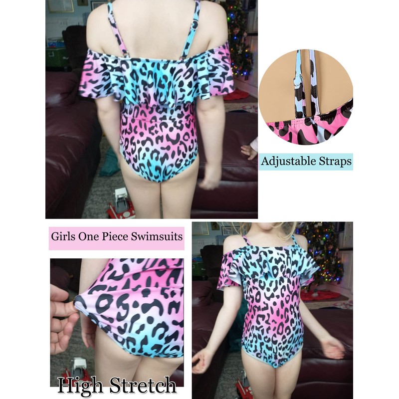 Arshiner Girls Bathing Suit Off Shoulder One Piece Swimwear Cute