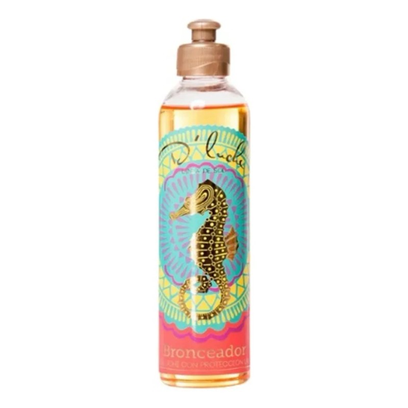 Aceite Bronceador Zanahoria Betacaroteno D'Luchi Cuerpo Resistente Agua 250mL