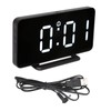 Digital Mirror Alarm Clock 5V Double Alarm Snooze Function LED