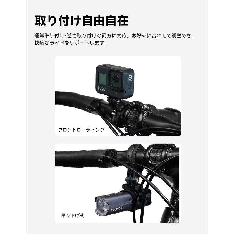 iGPSPORT M83 Cyon-Mount Cycle Computer Mount for IGP/Garmin/Bryton/XOSS/COOSPO/GoPro, Bicycle Light