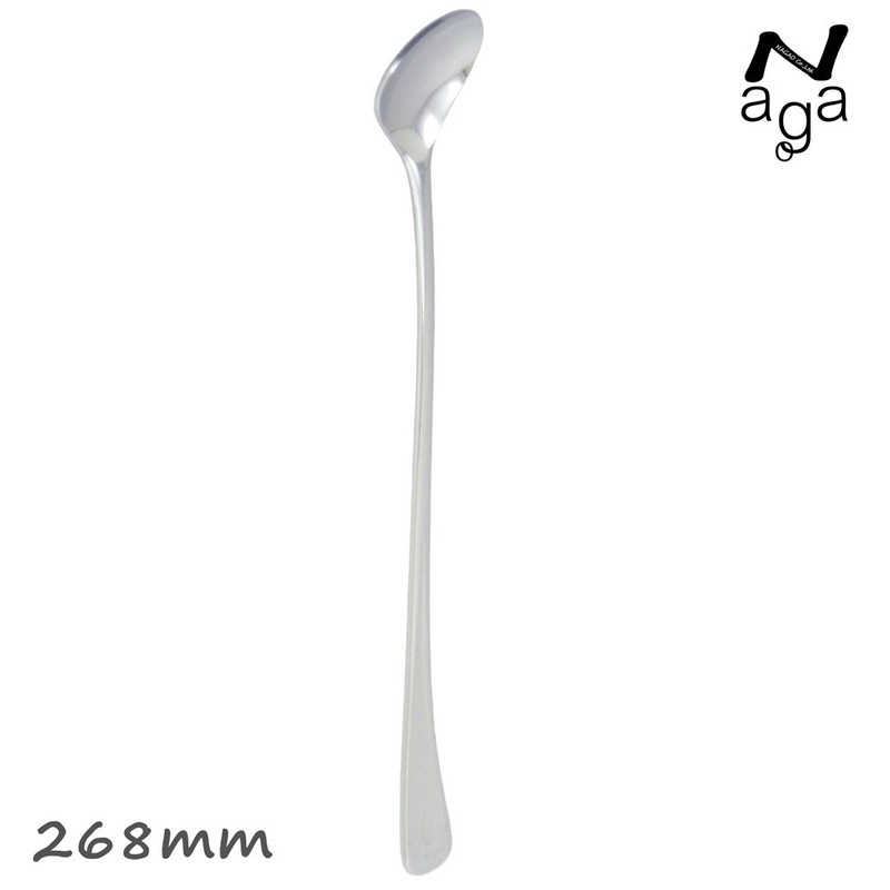 Nagao Pierced Yogurt Spoon, Plain, 10.6 inches (268 mm), 18-8