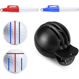 Fade-Resistant Golf Ball Liner, Advanced Design Ball Marking Tool | 1 Alignment Tool with 2 Golf Ball Stamp Markers, Golf Ball Alignment with Effortless Marking for Golf On-Course Accessories