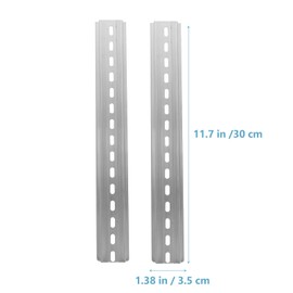 ULTECHNOVO 3pcs DIN Rail Slotted C45 Rail Steel Zinc Plated Rohs Slotted Din Rail Din Metal Galvanized Components 9.84" Inches Long 35mm Wide 7.5mm High