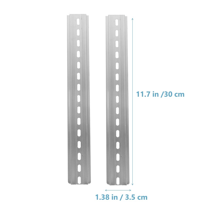 ULTECHNOVO 3pcs DIN Rail Slotted C45 Rail Steel Zinc Plated