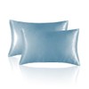Satin Pillowcase, Similar to Silk Pillow Cases (Blue - 2