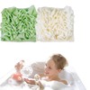2Pcs 2-in-1Bath Loofah Sponge, Sponge with Drawstring,Body Scrubber Brush for