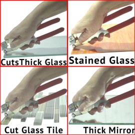 Glass Tile Cutter, UK Made Hand Tool For Glass Subway & Backsplash, No Chipping Unlike Tile Nippers, Includes Cutting Oil plus How To Step By Step Instructions For Diy & Professional
