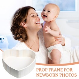 1pc Love Photography Props Kids Newborn Photo Props Newborn Props Newborn Newborn Girl Photo Studio Posing Prop Wood Child Baby Basket White Modeling